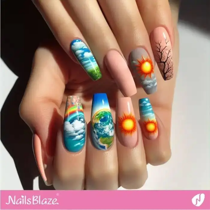 Extreme Heat Affects Nail Design | Climate Crisis Nails - NB3022